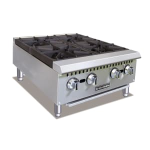 693-BDCTH24 4 Burner Hot Plate - Heavy Duty, 100,000 BTU, Stainless, Convertible