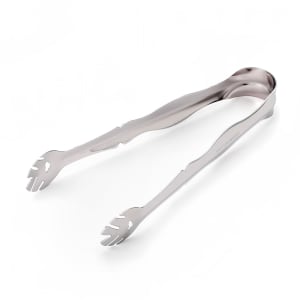 158-1157 Ice Tongs, 7 3/10 in, Scalloped, Stainless Steel