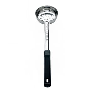 158-5724P 4 oz Spoodle - Perforated, Stainless Steel, Black Plastic Handle