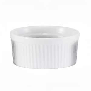 158-564003W 2 1/2 oz Ramekin - Ribbed, Ceramic, White