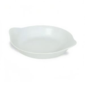 158-564010W 10 oz. Round, Porcelain Au Gratin Dish, White