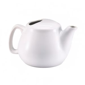 158-564023W 16 oz White Ceramic Teapot
