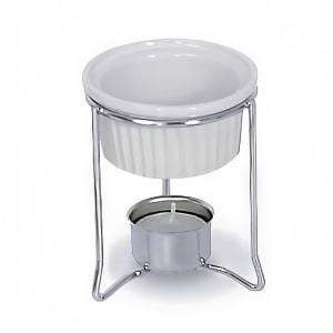 158-575767 Butter Warmer, with Ceramic Pot, Chrome Plated