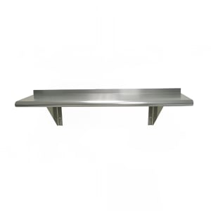 009-WS1536 Solid Wall Mounted Shelf, 36"W x 15"D, Stainless