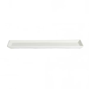 862-PU002WW 19" x 7 1/2" Rectangular Buffet Platter - Resin Coated Aluminum, White