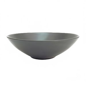 130-66628BK 8" Round Japanese Style Salad Bowl - Ceramic, Black