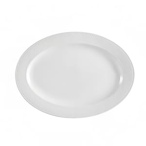 130-BST14 12 1/2" x 8 3/4" Oval Boston Platter - Porcelain, Super White