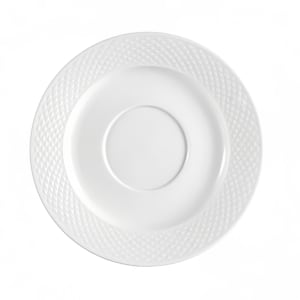 130-BST36 5" Round Boston Coffee Cup Saucer - Embossed Porcelain, Super White