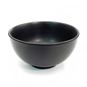 130-6664BK 4 3/4" Japanese Style Rice Bowl - Ceramic, Black