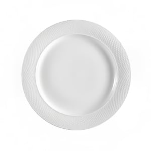 130-BST6 6 1/2" Round Boston Bread Plate - Embossed Porcelain, Super White
