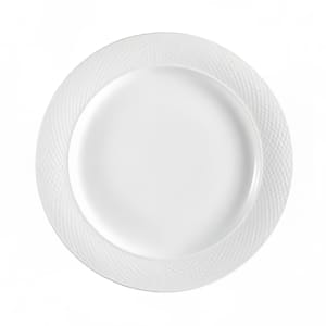 130-BST8 9 1/4" Round Boston Dinner Plate - Embossed Porcelain, Super White