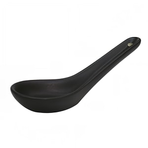 130-66640BK 5 1/2" Japanese Style Soup Spoon - Ceramic, Black