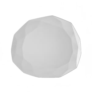 130-ART20 Irregular Art Deco Plate - 11 1/8" x 9 3/4", Porcelain, Bone White