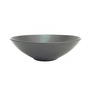 130-66639BK 9" Round Japanese Style Salad Bowl - Ceramic, Black