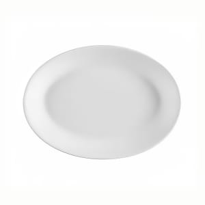 130-FR13 11 1/2" Oval European White Rolled Edge Platter, Franklin