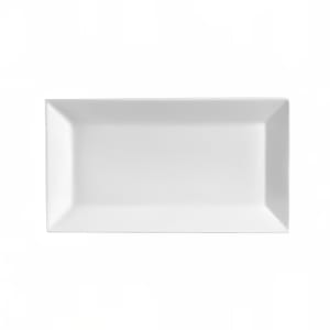 130-KSE13 11 1/2" x 6 1/4" Rectangular Kingsquare Platter - Porcelain, Super White