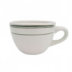 130-GS37 Greenbrier Coffee Cup - Plain, (3) Green Bands