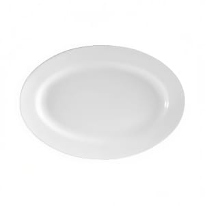 130-RCN13 11 3/4" x 7 7/8" Oval Super White Rolled Edge Platter, Clinton