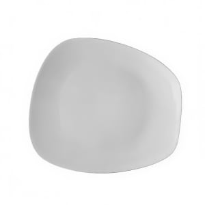 130-OAK8 Oak Trapezoid Plate - 8 3/4" x 7 7/8", Porcelain, Bone White