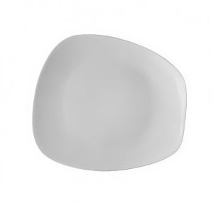 130-OAK16 Oak Trapezoid Plate - 10 1/2" x 9 1/4", Porcelain, Bone White