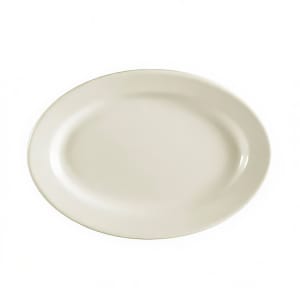 130-REC12 10 3/8" x 7 1/8" Oval American White Rolled Edge Platter, REC