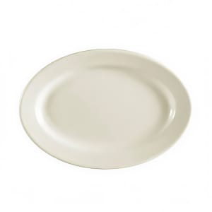 130-REC13 11 1/2" x 8 1/4" Oval American White Rolled Edge Platter, REC