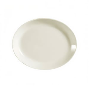 130-REC13C 11 1/2" x 9 1/4" Oval American White Coupe/Sheer Platter, REC