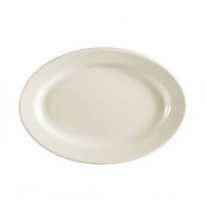 130-REC14 12 1/2" x 8 5/8" Oval American White Rolled Edge Platter, REC