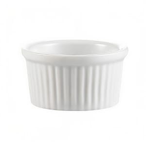 130-RKF4 4 oz RKF Ramekin - Fluted, Porcelain, Super White