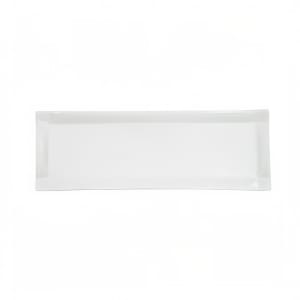 130-TMS61 16" x 5 1/2" Rectangular Times Square Platter - Porcelain, Super White