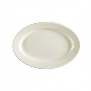130-REC19 13 1/2" x 10 1/4" Oval Platter - Ceramic, American White