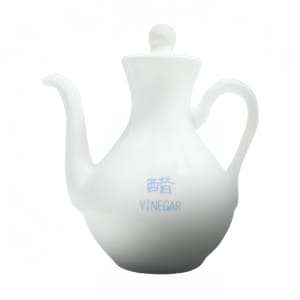 057-21015V 5 oz Imperial Oil & Vinegar Cruet - Ceramic, White