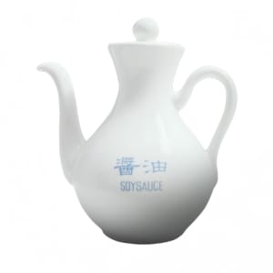 057-21015S 5 oz Imperial Soy Sauce Dispenser - Ceramic, White