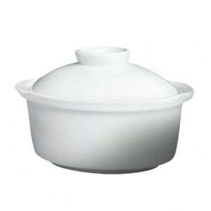 057-21040 8 oz Round Imperial Soup Tureen - Ceramic, White