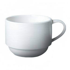 057-30280C 8 oz Royalmont Stackable Cup - Ceramic, White