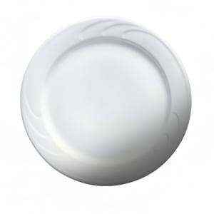 057-30191A 9" Round Bostonian Rim Plate - Ceramic, White