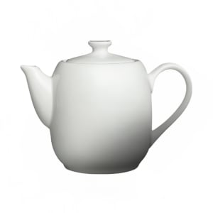 057-61012PL 12 oz Dynasty Coffee Pot/Teapot w/ Handle & Lid - Ceramic, White