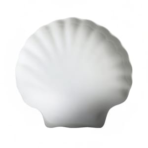057-210506 5-1/5" x 5-1/4" Shell Shaped Imperial Dish - Ceramic, White