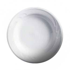 057-301112 18 oz Round Bostonian Embossed Rim Soup Plate - Ceramic, White