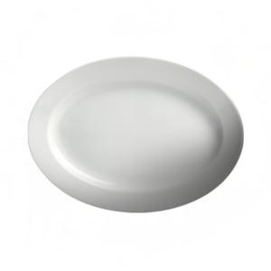 057-610123 12-1/2" x 9" Oval Dynasty Platter - Ceramic, White 