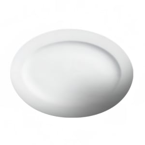 057-210163 16" x 11- 1/2" Oval Imperial Platter - Ceramic, White
