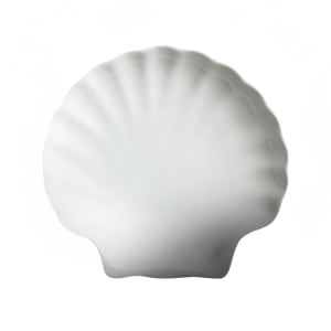057-210507 6-1/2" x 6-1/4" Shell Shaped Imperial Dish - Ceramic, White