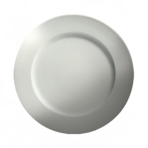 057-610101 10 1/2" Round Dynasty Rim Plate - Ceramic, White