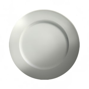 057-610111 11" Round Dynasty Rim Plate - Ceramic, White