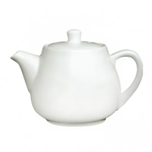 057-6105121 25 oz Dynasty Coffee/Teapot w/ Handle & Lid - Ceramic, White