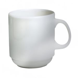 057-610911 12 oz Dynasty Stackable Cup - Ceramic, White