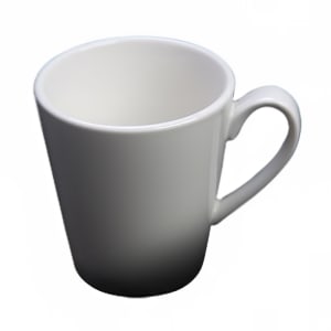 057-6107833SC 12 oz Dynasty Round Latte Mug - Ceramic, White