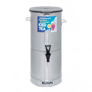 021-341000001 5 gal Oval Iced Tea Coffee Dispenser w/ Handles, Solid Lid