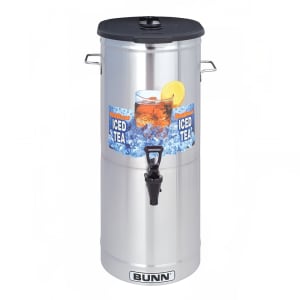 021-341000003 5 gal Oval Iced Tea Coffee Dispenser w/ Handles, Brew-through Lid