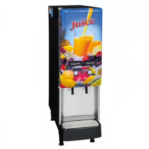 021-379000008 Silver Series® Refrigerated Drink Dispenser w/ (2) 5 gal Bowls, Mixing, Lit Juice Graphic, 120v